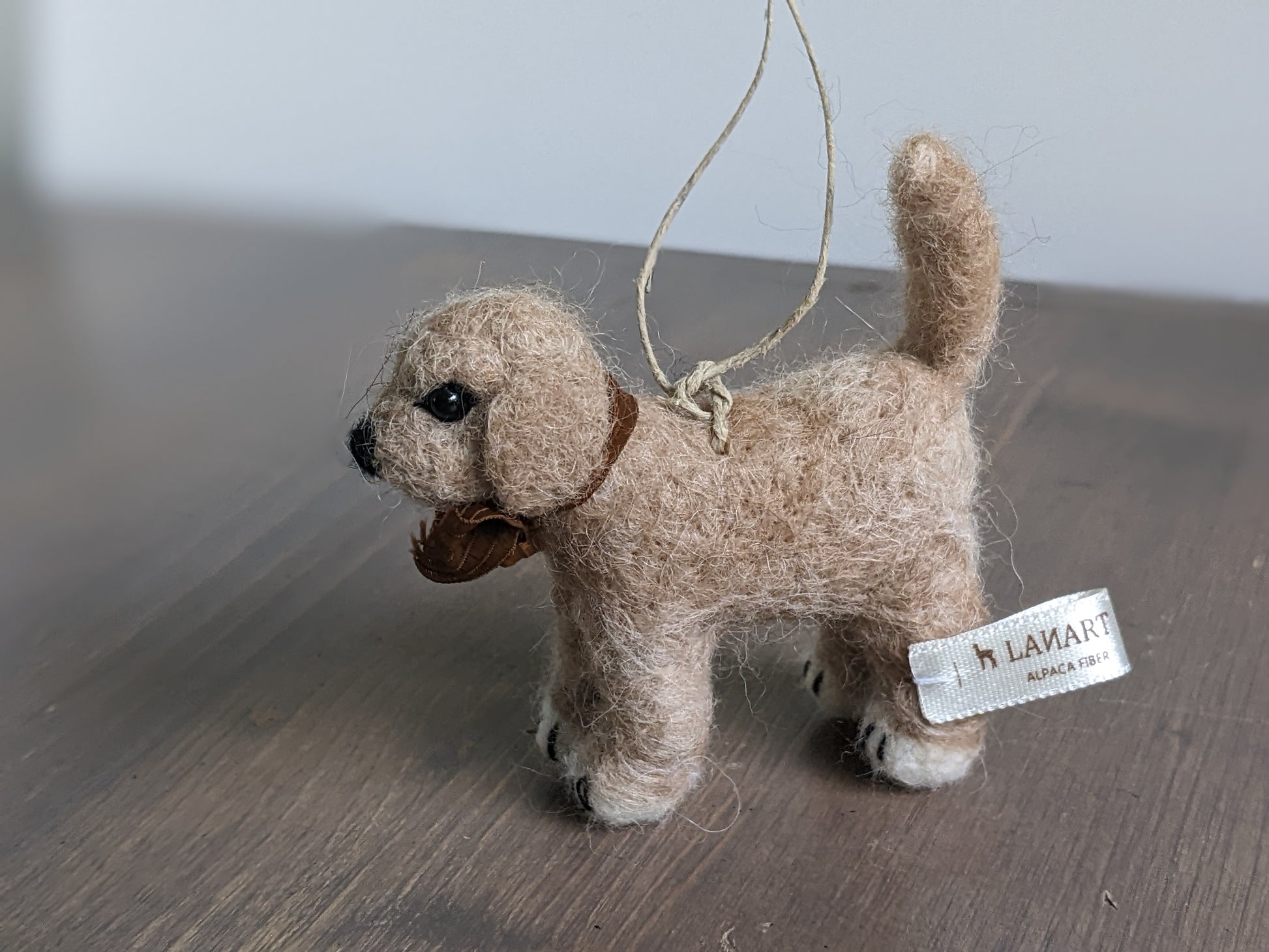 yellow lab needle felted dog figure