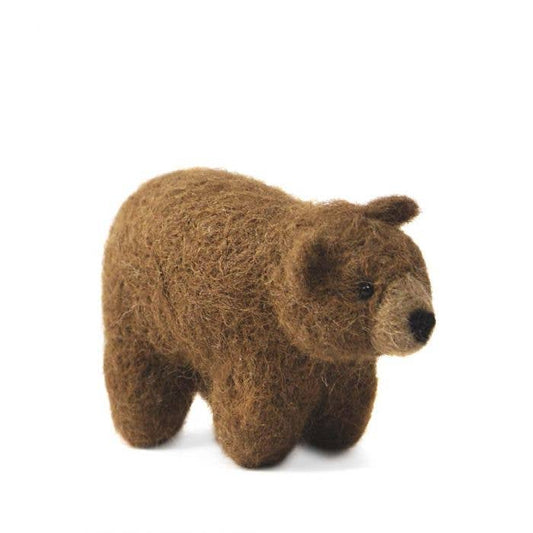 Grizzly Bear: Needle Felted Sculpture Ornament