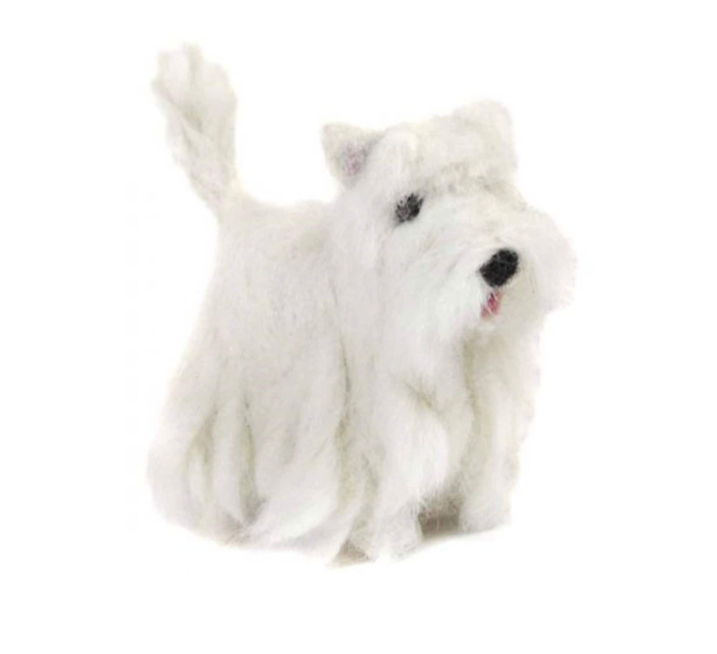 west highland white terrier needle felted wool sculpture