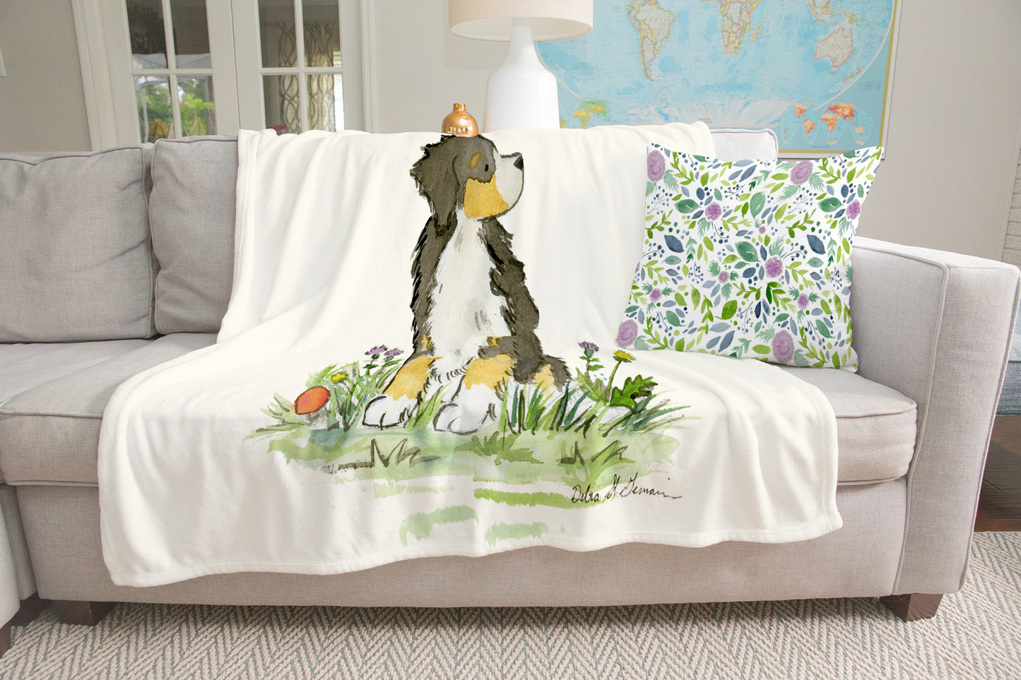 Bernese Throw Blanket - Jasper and Ruby Art