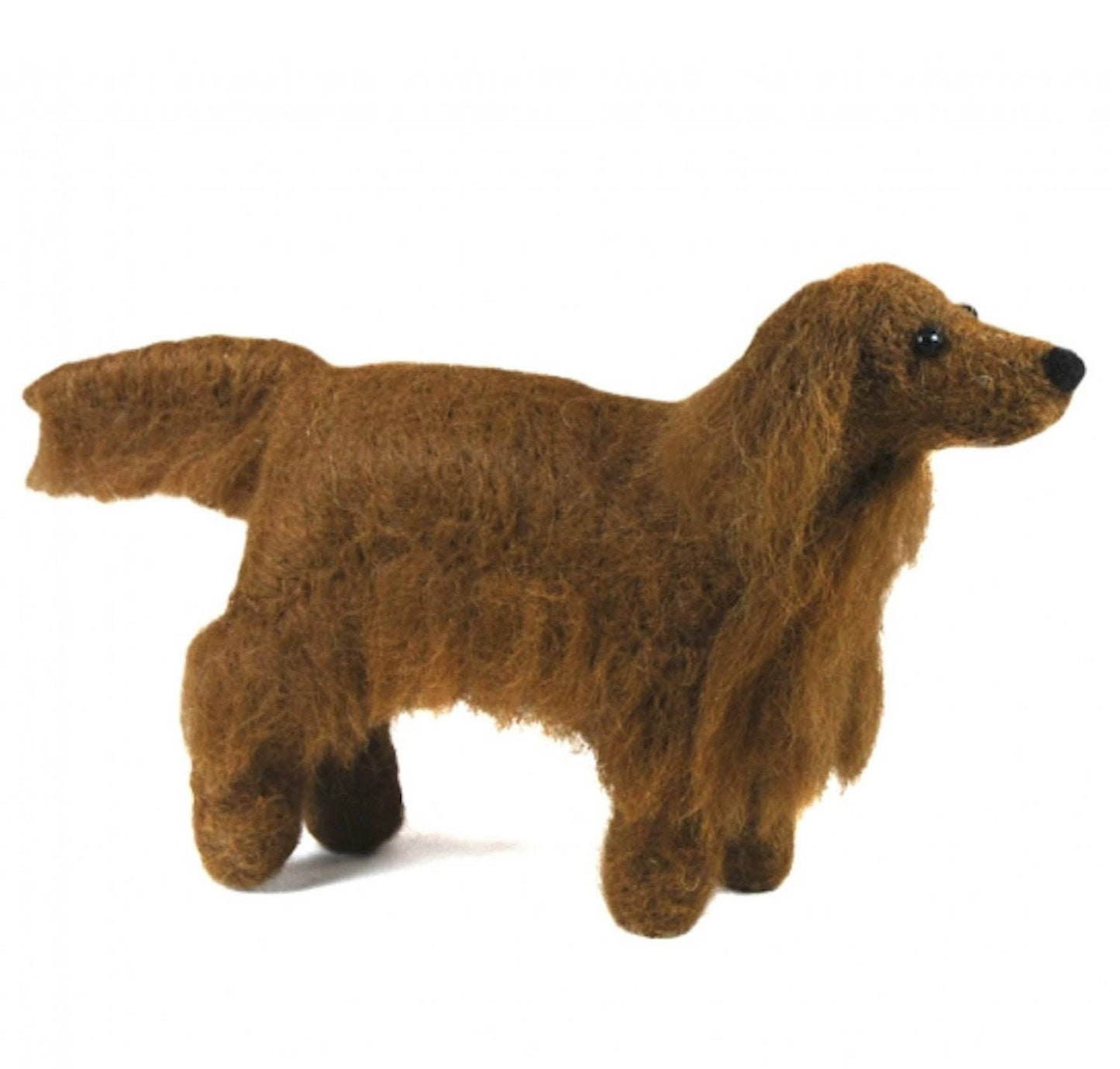 Irish setter dog needle felted wool sculpture
