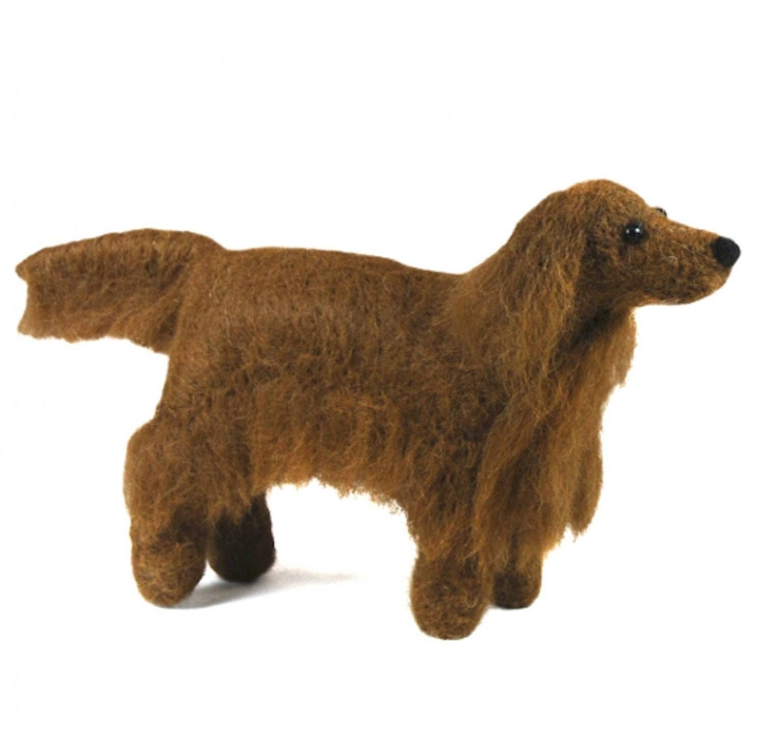 Irish setter dog needle felted wool sculpture