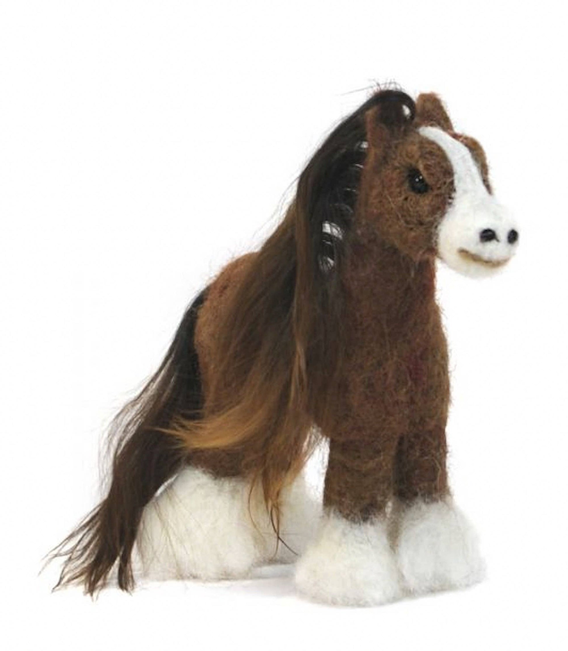 clydesdale horse needle felted sculpture made from alpaca wool