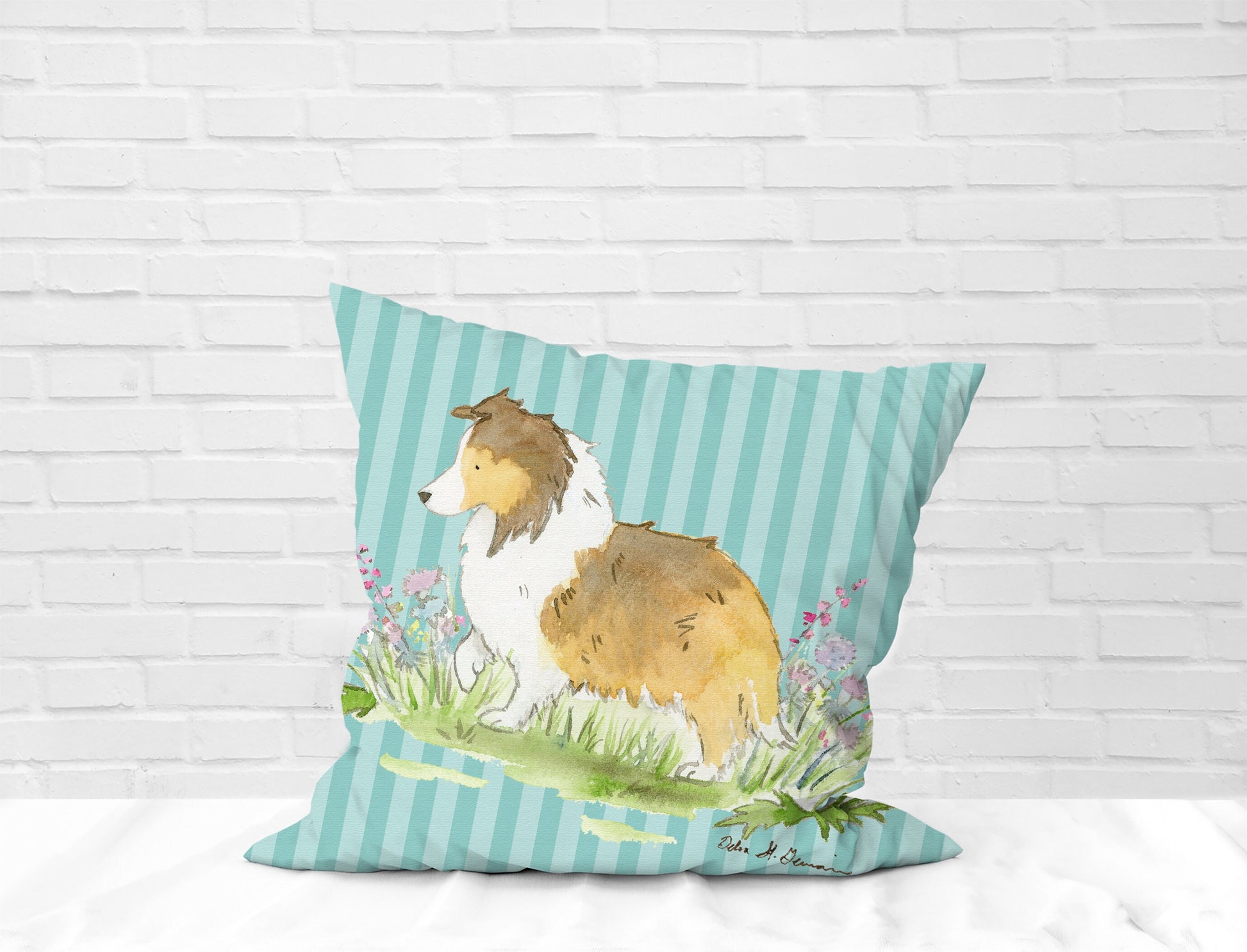Sable Shetland Sheepdog Pillow Case, Sheltie Pillow Cover, dog decor, 18x18 Pillow Case, 22x22 Pillow Case, Sheltie Gift, Sheltie Decor