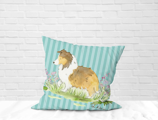 Sable Shetland Sheepdog Pillow Case, Sheltie Pillow Cover, dog decor, 18x18 Pillow Case, 22x22 Pillow Case, Sheltie Gift, Sheltie Decor