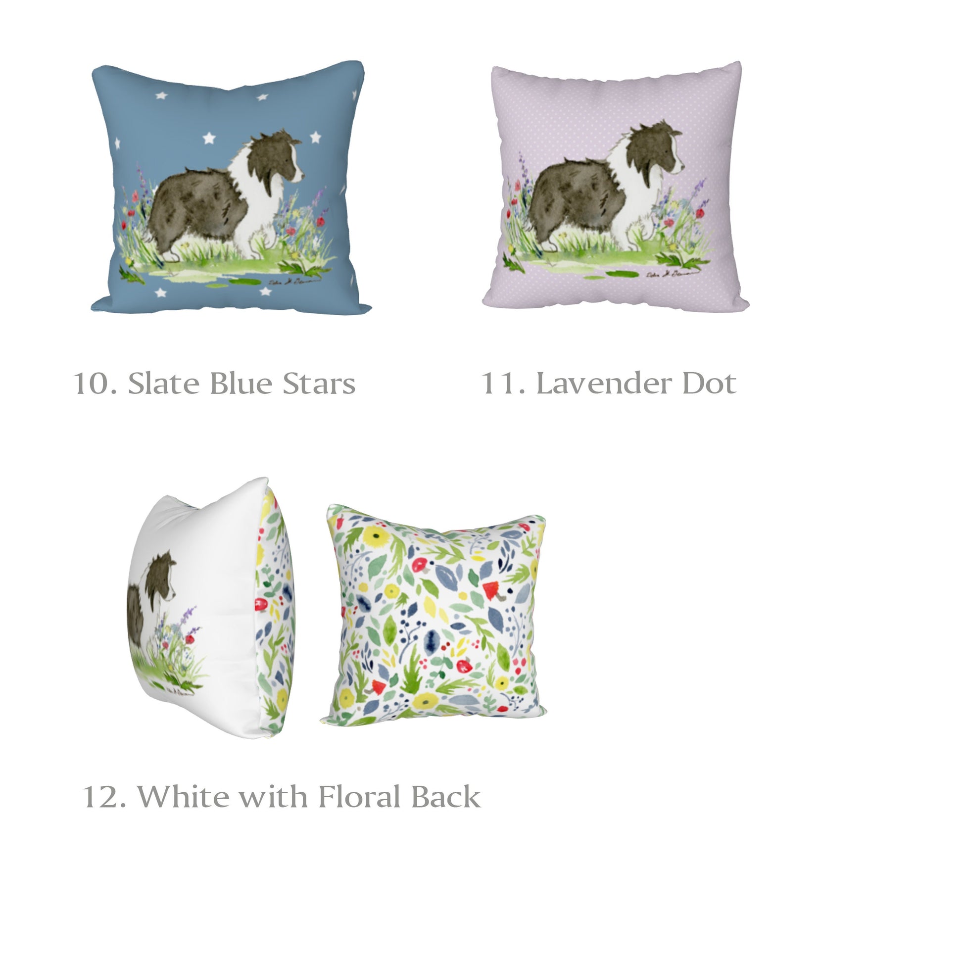 Sheltie Throw Pillow Cover, Bi Black Shetland Sheepdog Decorative Pillow Case, 18x18, 22x22 Canvas Pillow, Sheltie Gift, Sheltie Decor