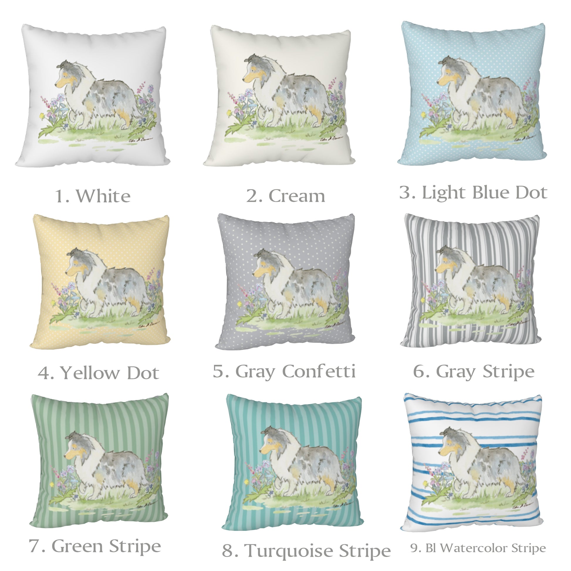 Sheltie Throw Pillow Case, Blue Merle Shetland Sheepdog Decorative Pillow Case, 18x18, 22x22 Canvas Pillow, Sheltie Gift, Sheltie Decor