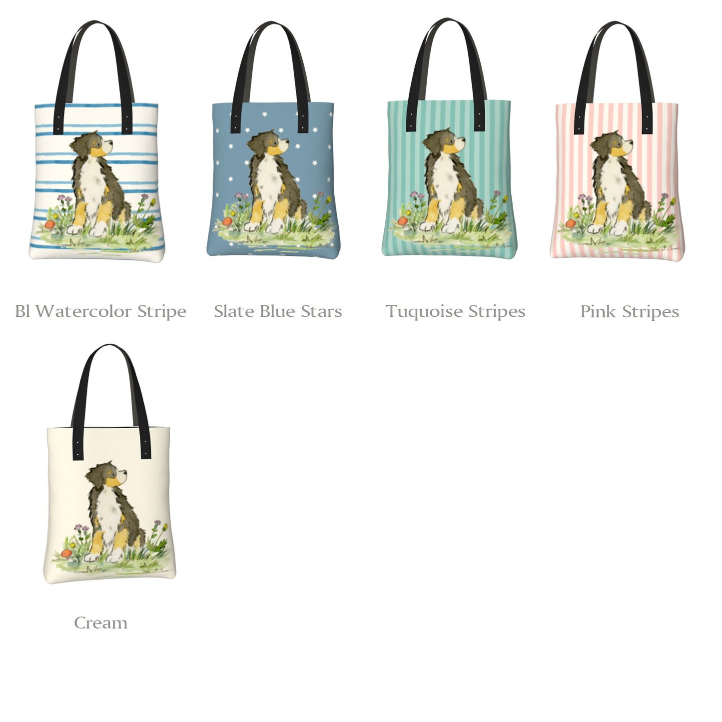 Bernese Tote Bag, Bernese Mountain Dog, Basic Tote, Lined Tote, Dog Purse, Bernese Gift, Bernese Lover, Bernese Present, Bernese Handbag