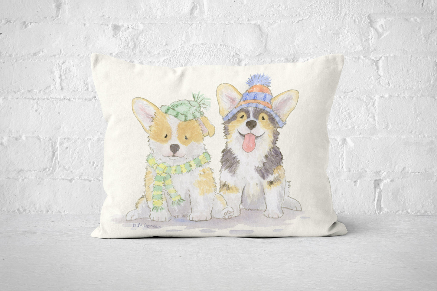 Corgi Pillow, Corgi Throw Pillow cover, Welsh Corgi Pillow, Christmas Corgi, Holiday Throw Pillow Cover, Corgi Gift, Corgi Lover Gift