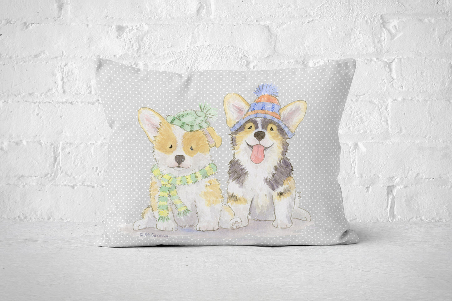 Corgi Pillow, Corgi Throw Pillow cover, Welsh Corgi Pillow, Christmas Corgi, Holiday Throw Pillow Cover, Corgi Gift, Corgi Lover Gift