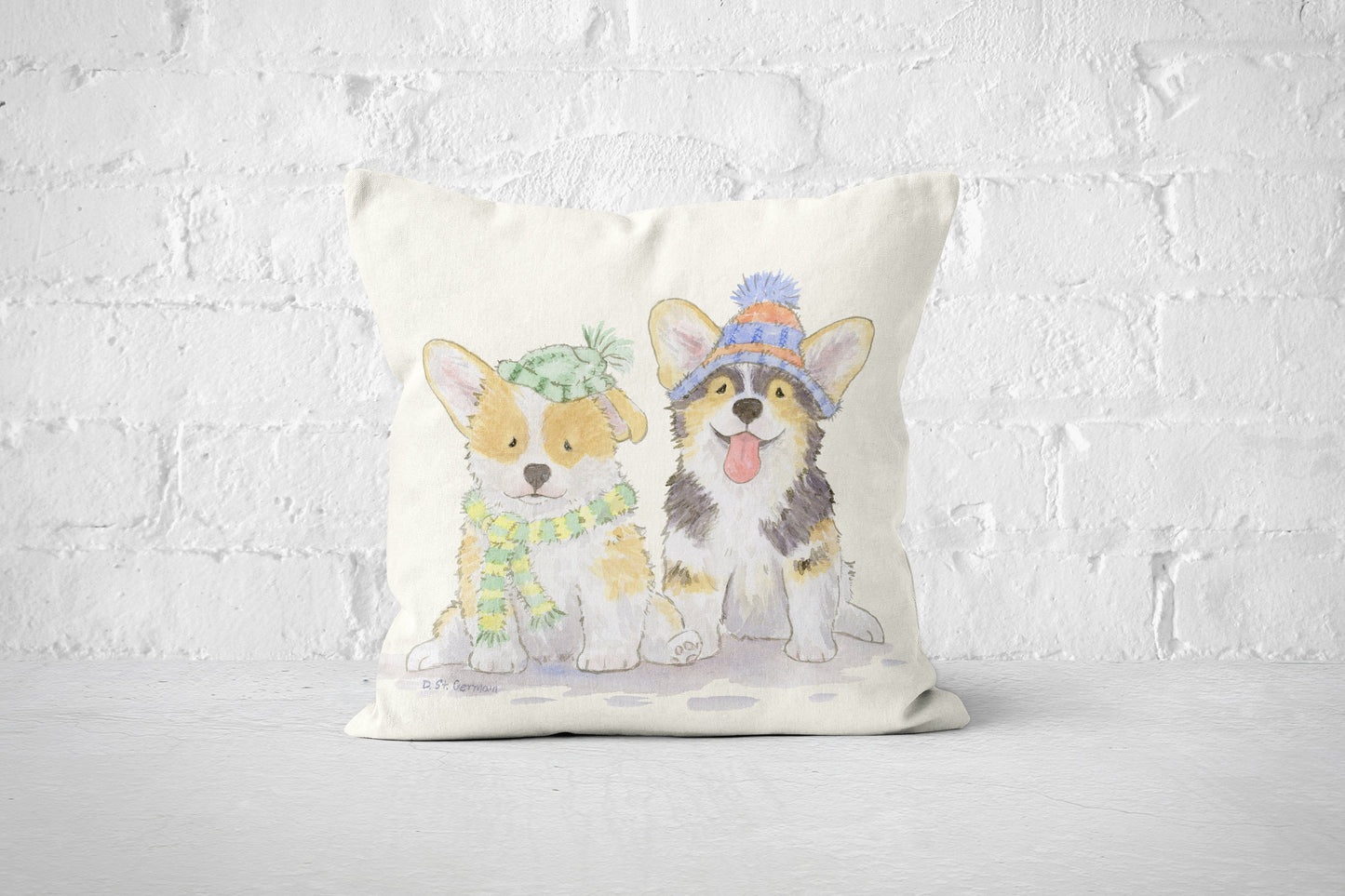 Corgi Pillow, Corgi Throw Pillow cover, Welsh Corgi Pillow, Christmas Corgi, Holiday Throw Pillow Cover, Corgi Gift, Corgi Lover Gift