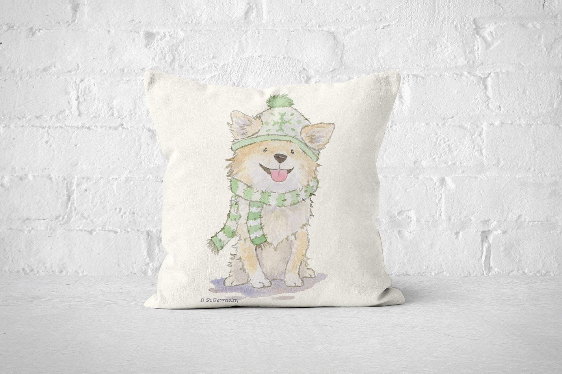 Chihuahua Holiday Pillow Cover, Chihuahua Gift, Chihuahua Pillow Cover, Chihuahua Lover, Dog Lover Gift, Christmas Throw Pillow, Long Haired