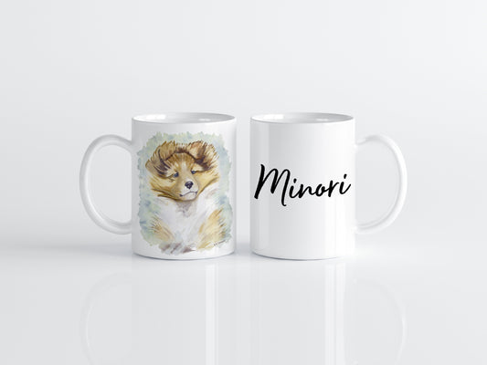 Sheltie Mug, Shetland Sheepdog, Sable Sheltie, Sheltie Mom Gift, Cutomized, Personalized Dog Mug, Sheltie Gift, Dog Lover Gift