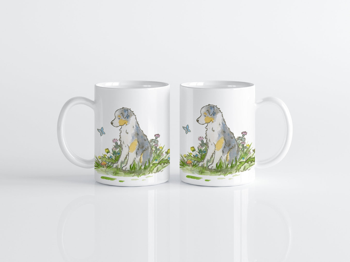 Blue Merle Aussie Mug, Aussie Gift, Aussie Lover, Dog Mom Gift, Personalized Mug, Australian Shepherd, Cute Aussie Mug, Dog Lover Gift