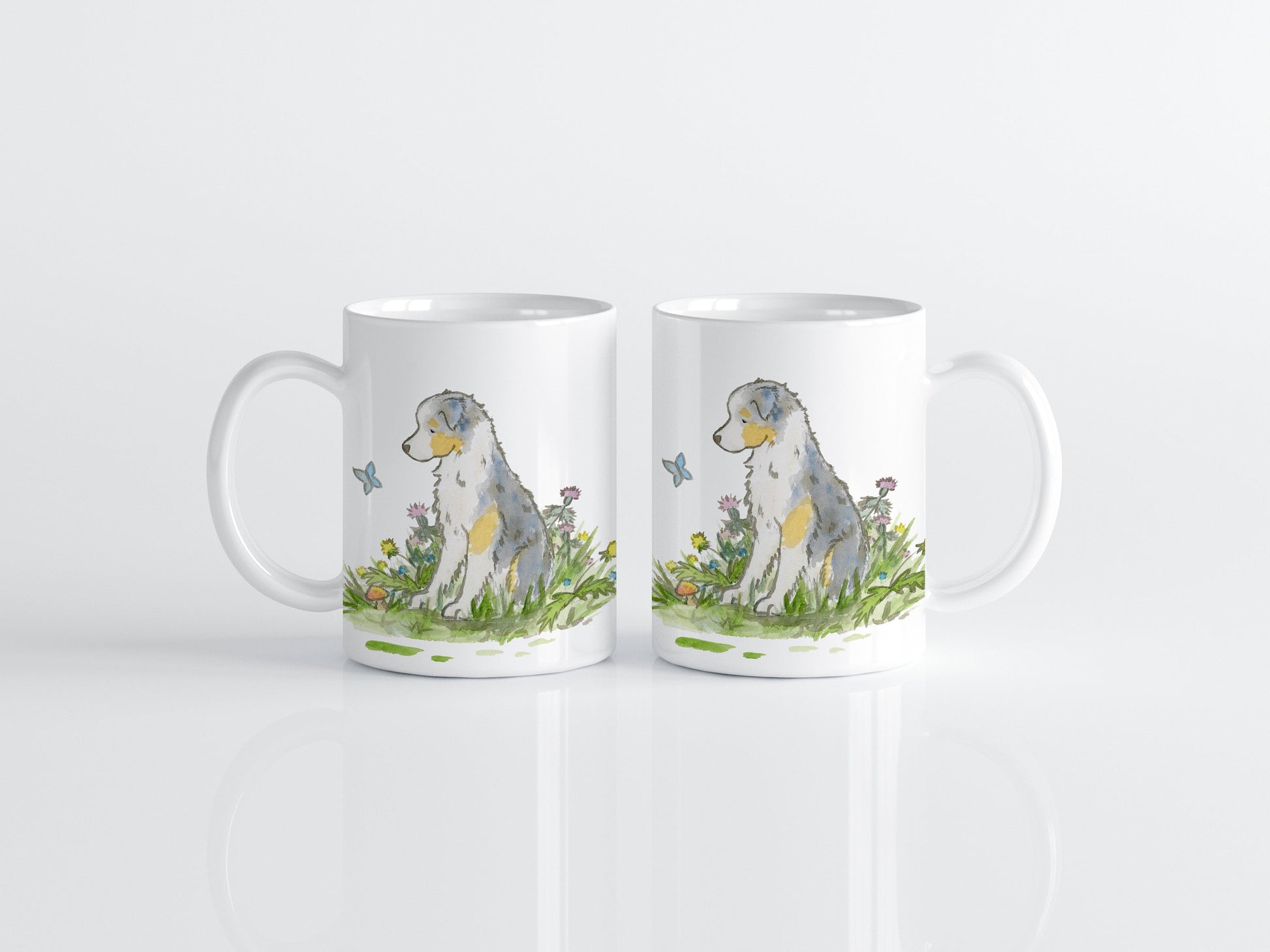 Blue Merle Aussie Mug, Aussie Gift, Aussie Lover, Dog Mom Gift, Personalized Mug, Australian Shepherd, Cute Aussie Mug, Dog Lover Gift