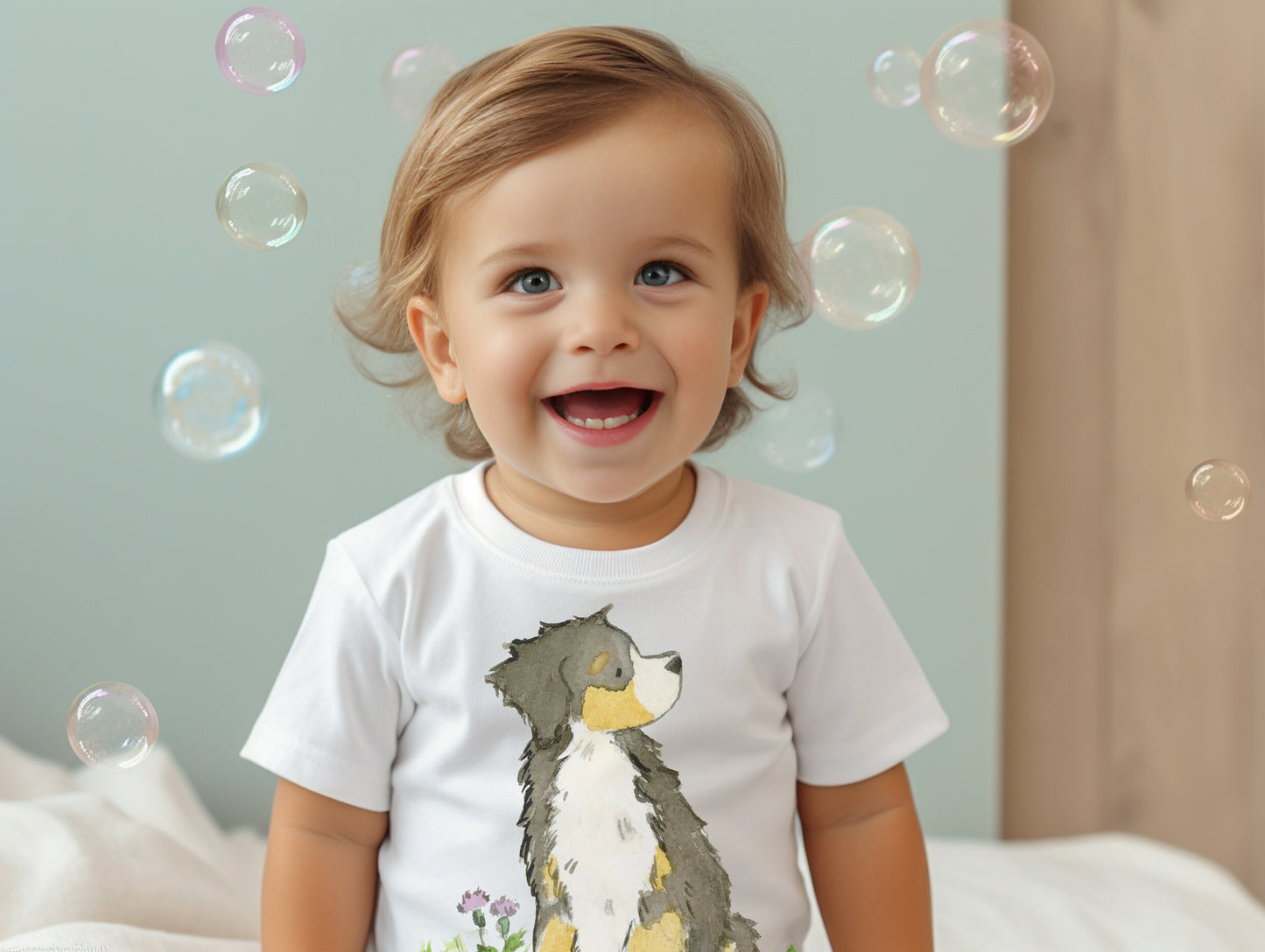 Bernese Toddler Tee, Kids Bernese Tee, Gift for Bernese Lover, Watercolor Dog Tee, Cute Bernese Tee, Cute Dog Tee, Dog Lover Gift