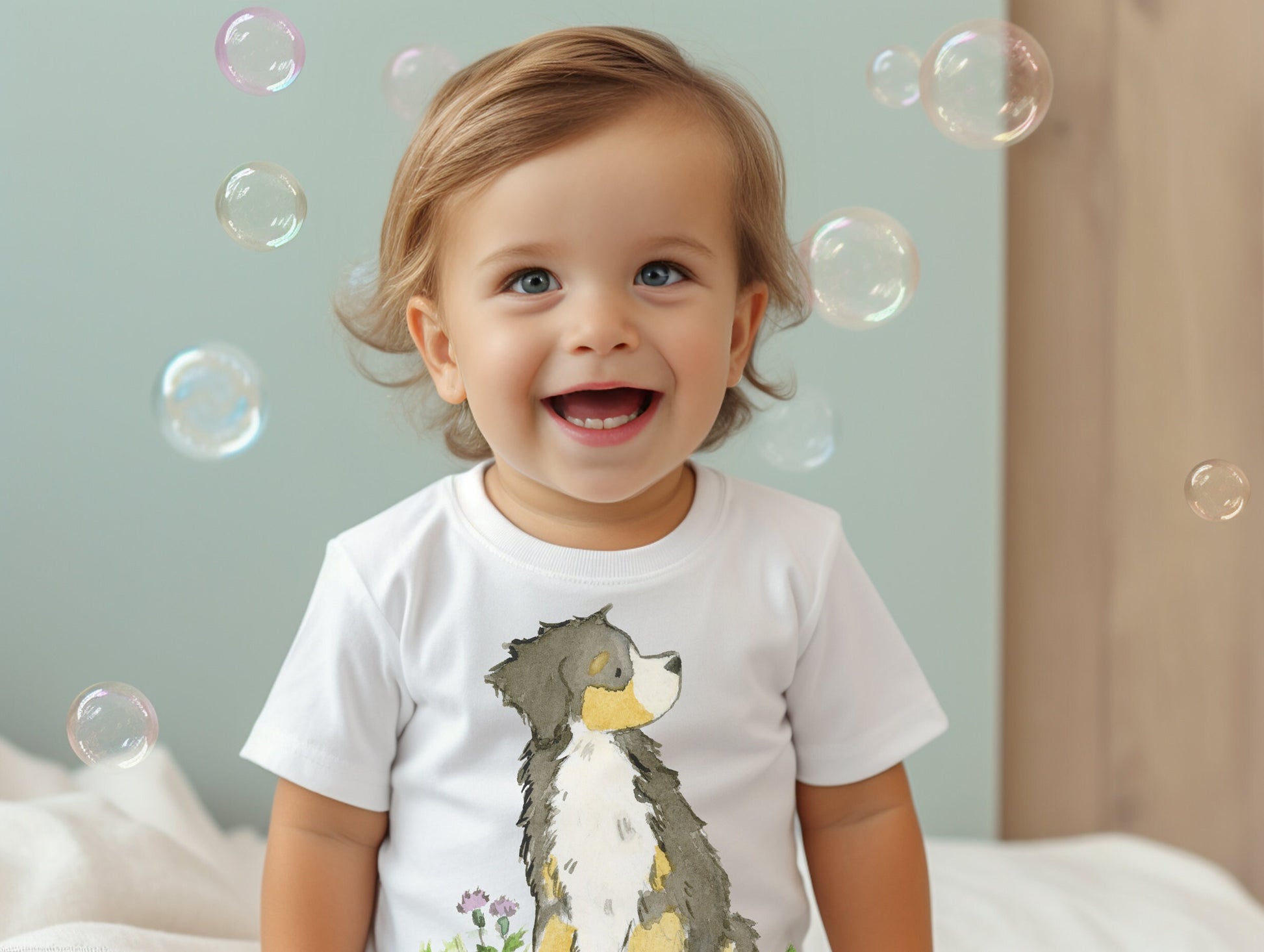 Bernese Toddler Tee, Kids Bernese Tee, Gift for Bernese Lover, Watercolor Dog Tee, Cute Bernese Tee, Cute Dog Tee, Dog Lover Gift