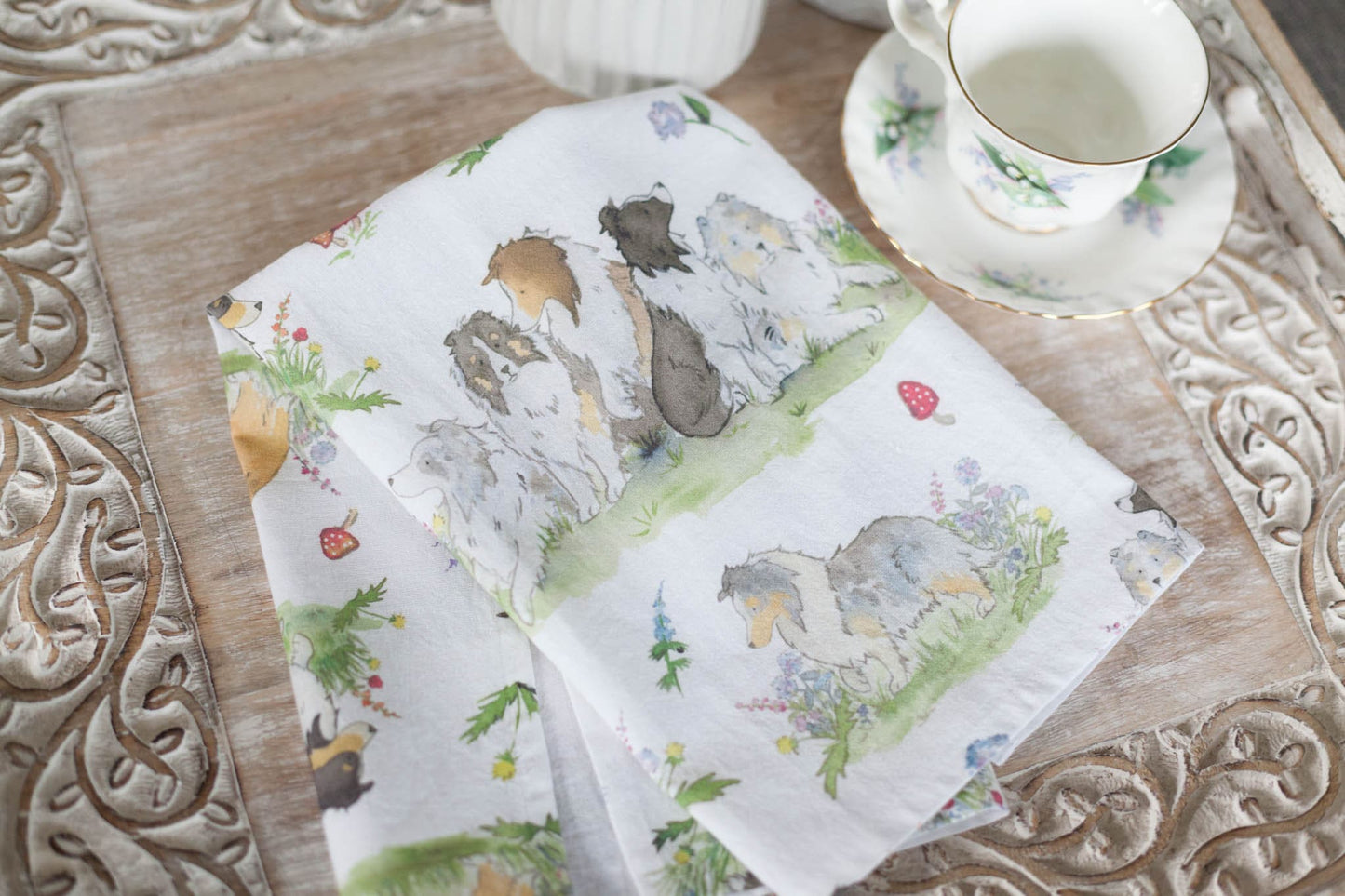 Shetland Sheepdog Tea Towel, Sheltie Towel, Sheltie Gift, Gift for Sheltie Lovers, Unique Sheltie Gift Dog Tea Towel, Sheltie Art, Dog Lover