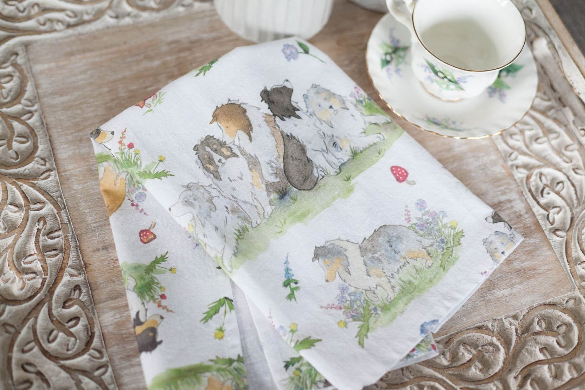 Shetland Sheepdog Tea Towel, Sheltie Towel, Sheltie Gift, Gift for Sheltie Lovers, Unique Sheltie Gift Dog Tea Towel, Sheltie Art, Dog Lover
