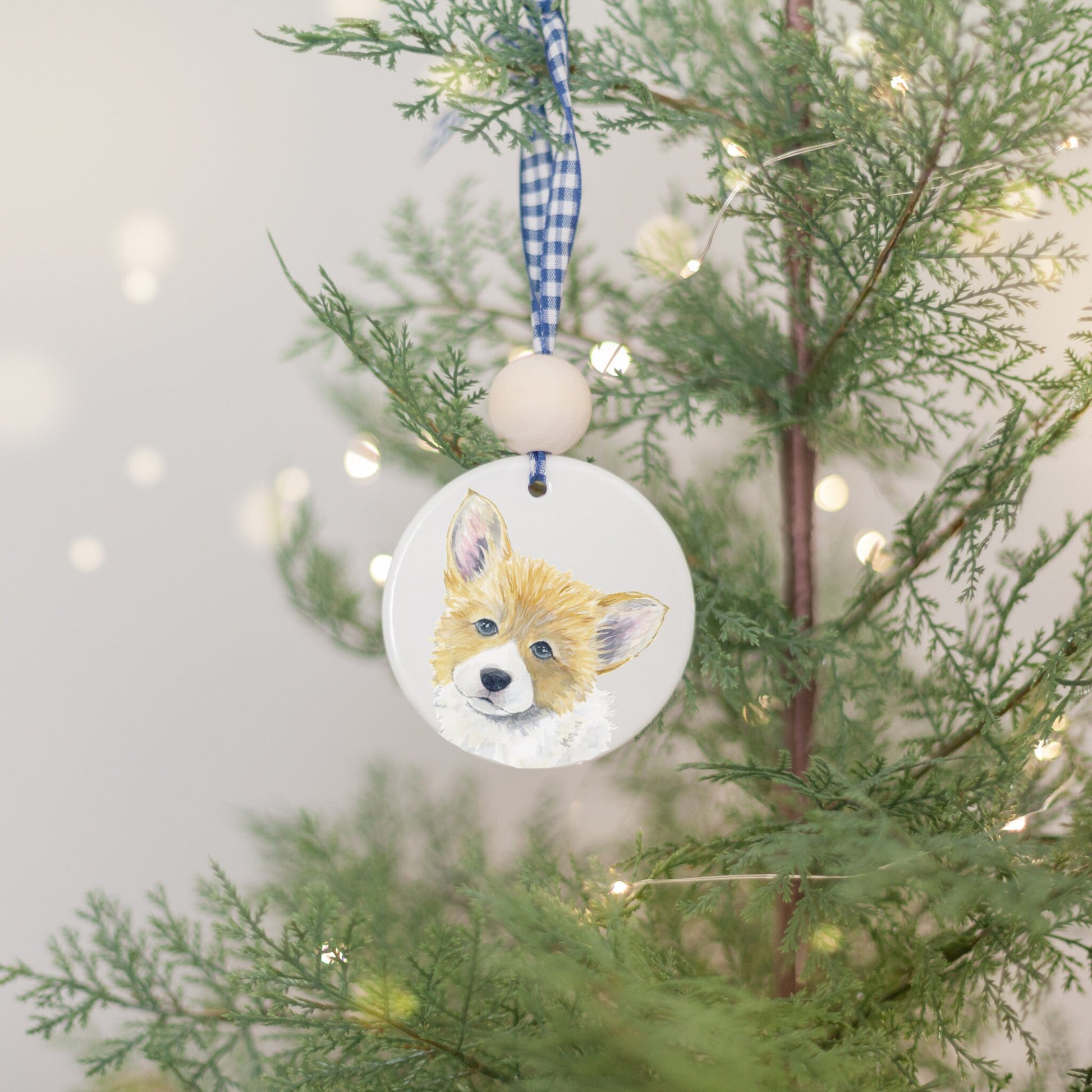 Personalized Welsh Corgi Ornament, Holiday Gift for Corgi Lovers