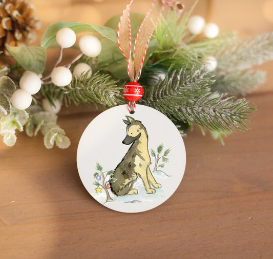 Personalized German Shepherd Ornament, Holiday Gift for Dog Lovers