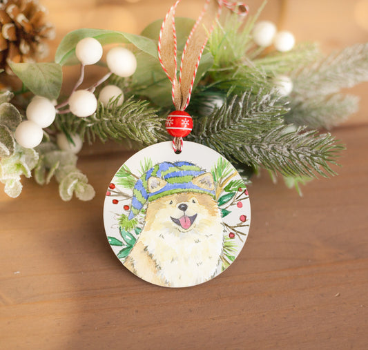 Personalized Pomeranian Ornament, Holiday Pet Owner Gift