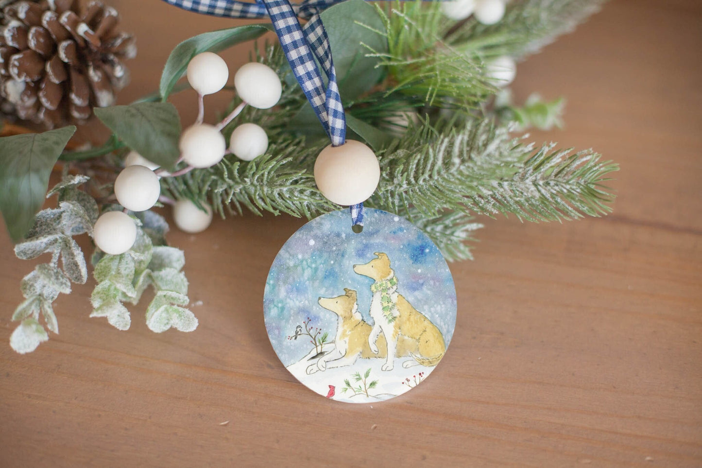 Smooth Collie Ornament, Gift For Collie Lovers
