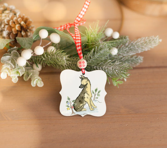 Personalized German Shepherd Ornament, Holiday Gift for Dog Lovers