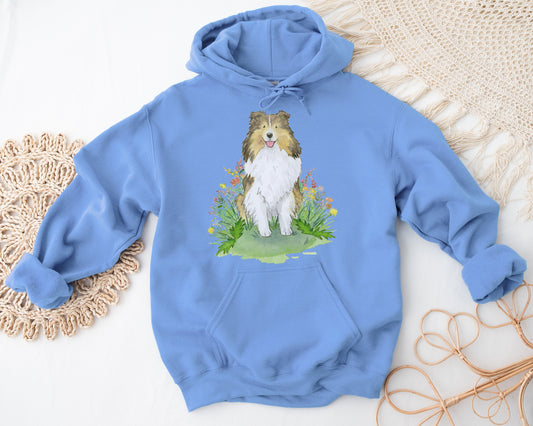 Sheltie Hoodie, Shetland Sheepdog Sweatshirt, Sable Sheltie Hoody, Sheltie Gift, Sheltie Lover, Dog Lover Gift, Dog Mom Gift, Cute Dog