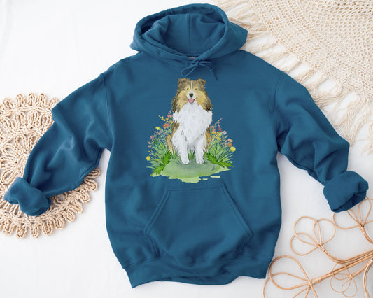 Sheltie Hoodie, Shetland Sheepdog Sweatshirt, Sable Sheltie Hoody, Sheltie Gift, Sheltie Lover, Dog Lover Gift, Dog Mom Gift, Cute Dog