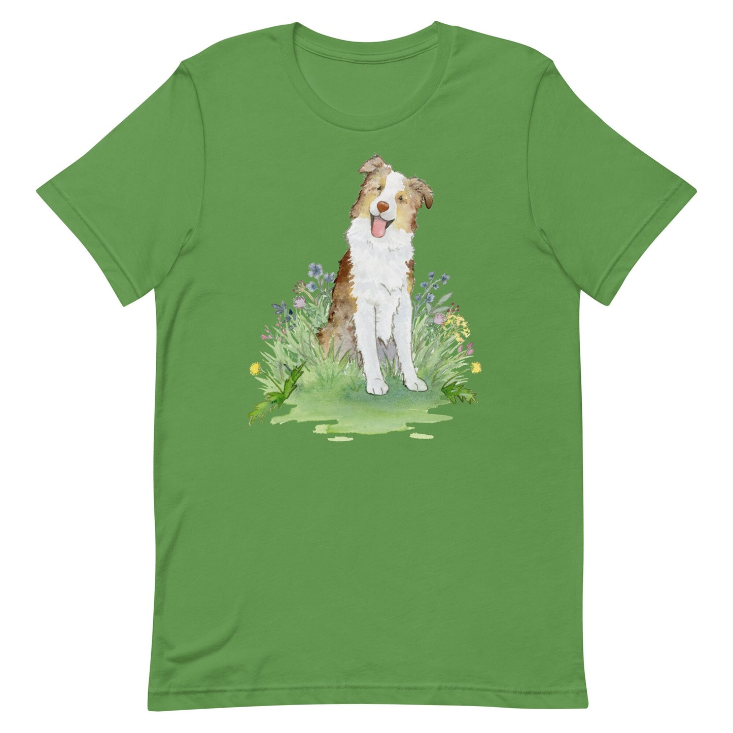 Green red merle australian shepherd tee.