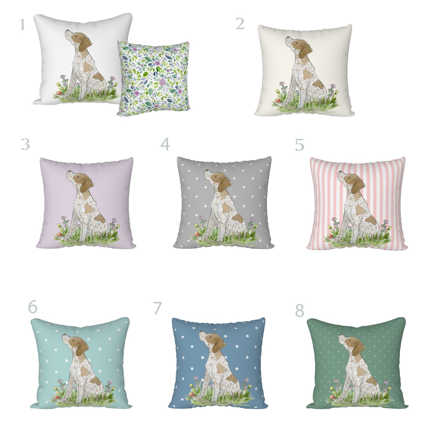 Color options for Pointer Pillow Cover gift