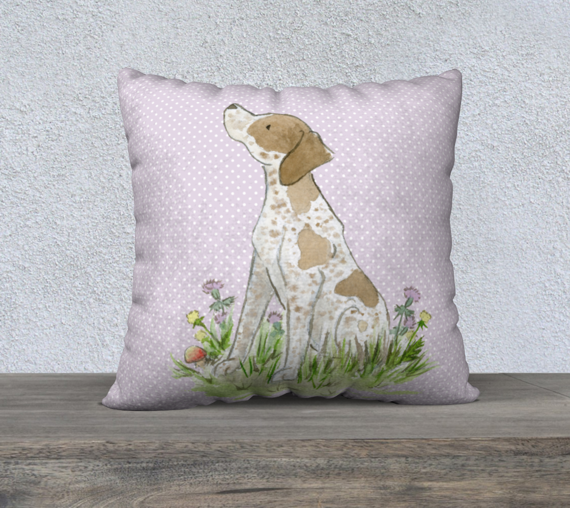 German Shorthaired Pointer Square Throw Pillow Cover, Decorative Pillow Cover, Pointer Gift - Jasper and Ruby Art