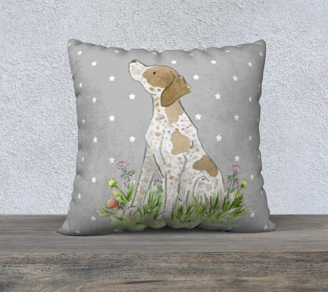 German Shorthaired Pointer Square Throw Pillow Cover, Decorative Pillow Cover, Pointer Gift - Jasper and Ruby Art