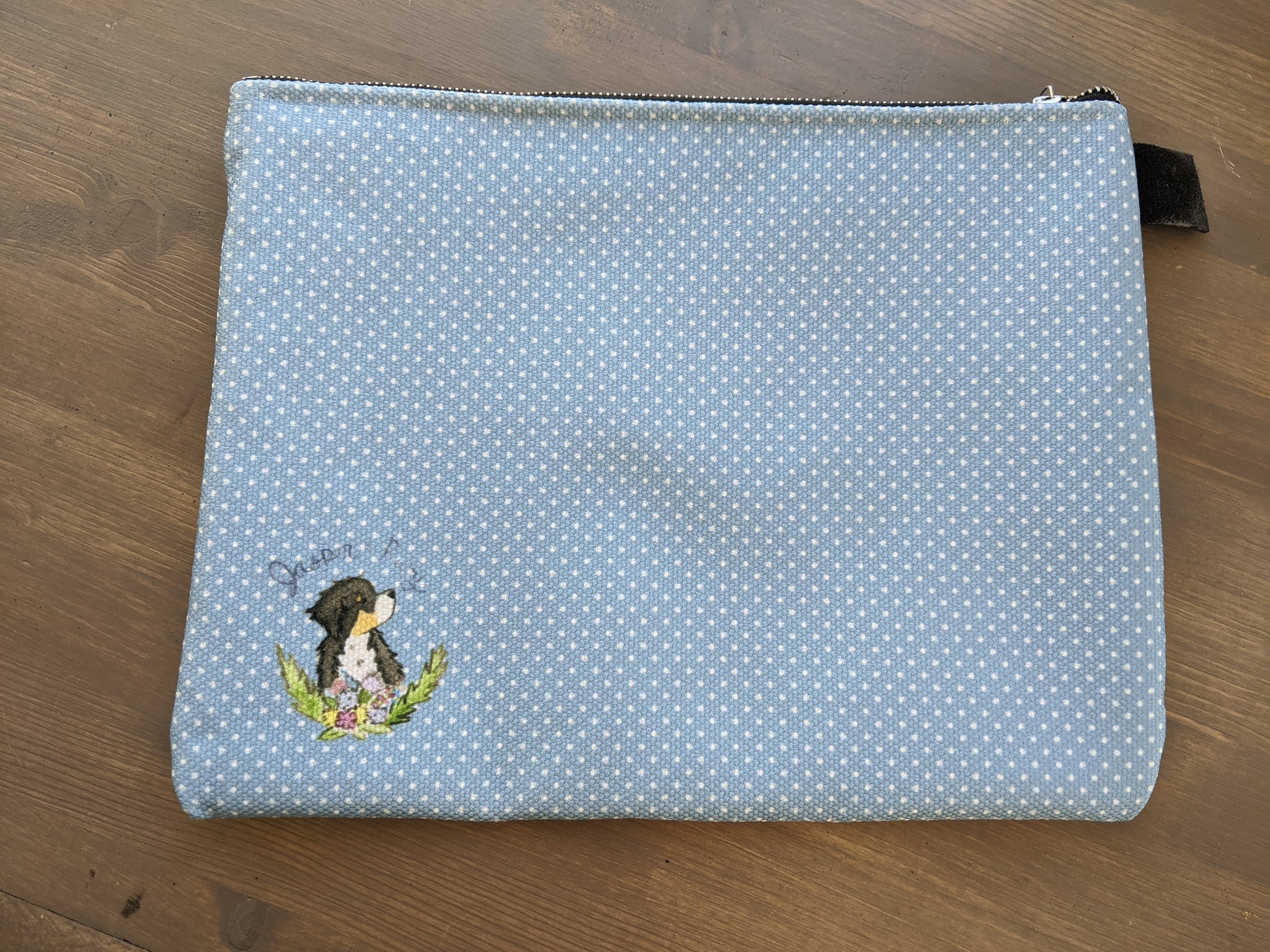 Sheltie Zipper Pouch Back