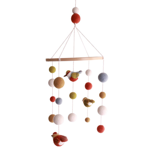 Mobile - Birds - Green/Rusty Red - Jasper and Ruby Art