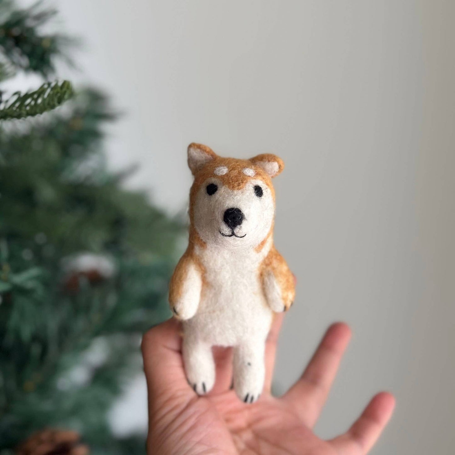 Felt Finger Puppet: Shiba-Inu Dog