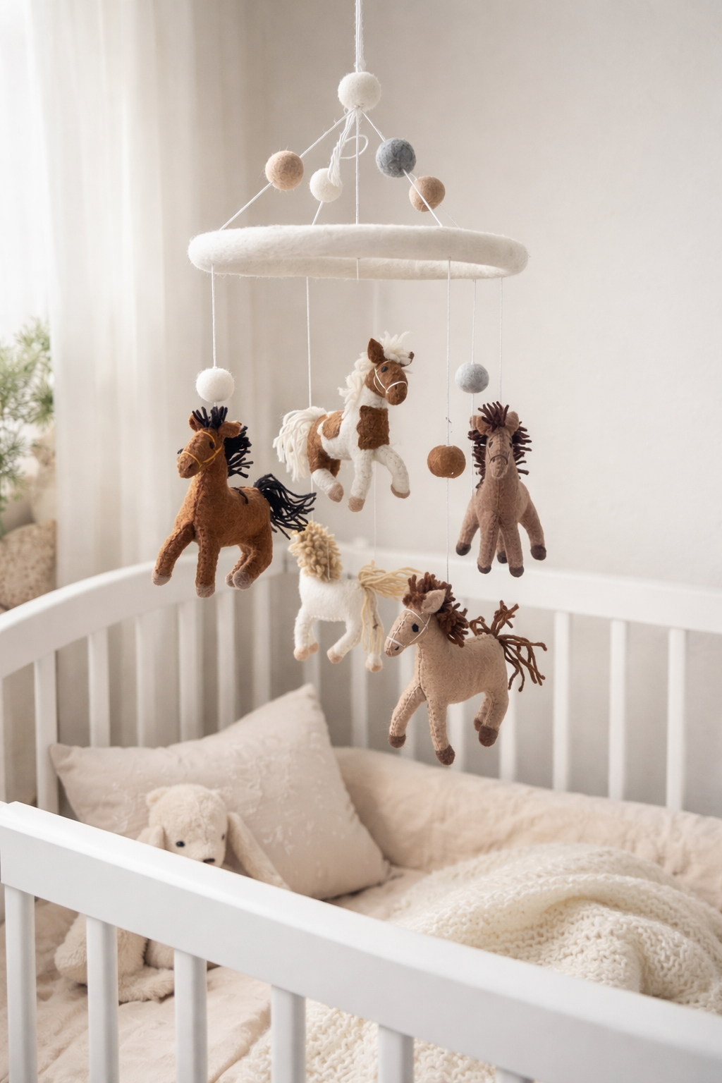 Felt Baby Mobile - Horse - Jasper and Ruby Art