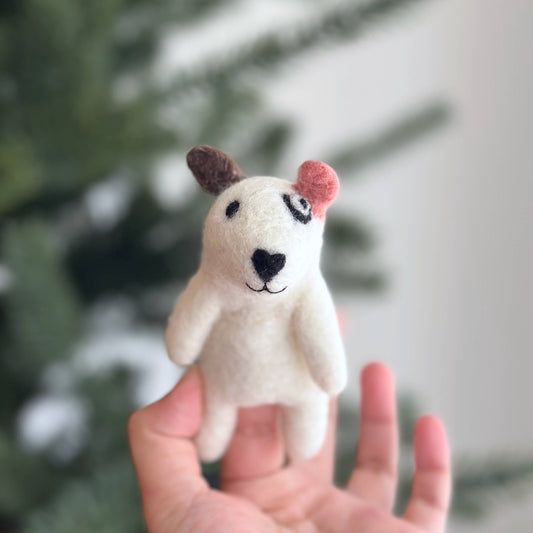 Bull Terrier Finger Puppet