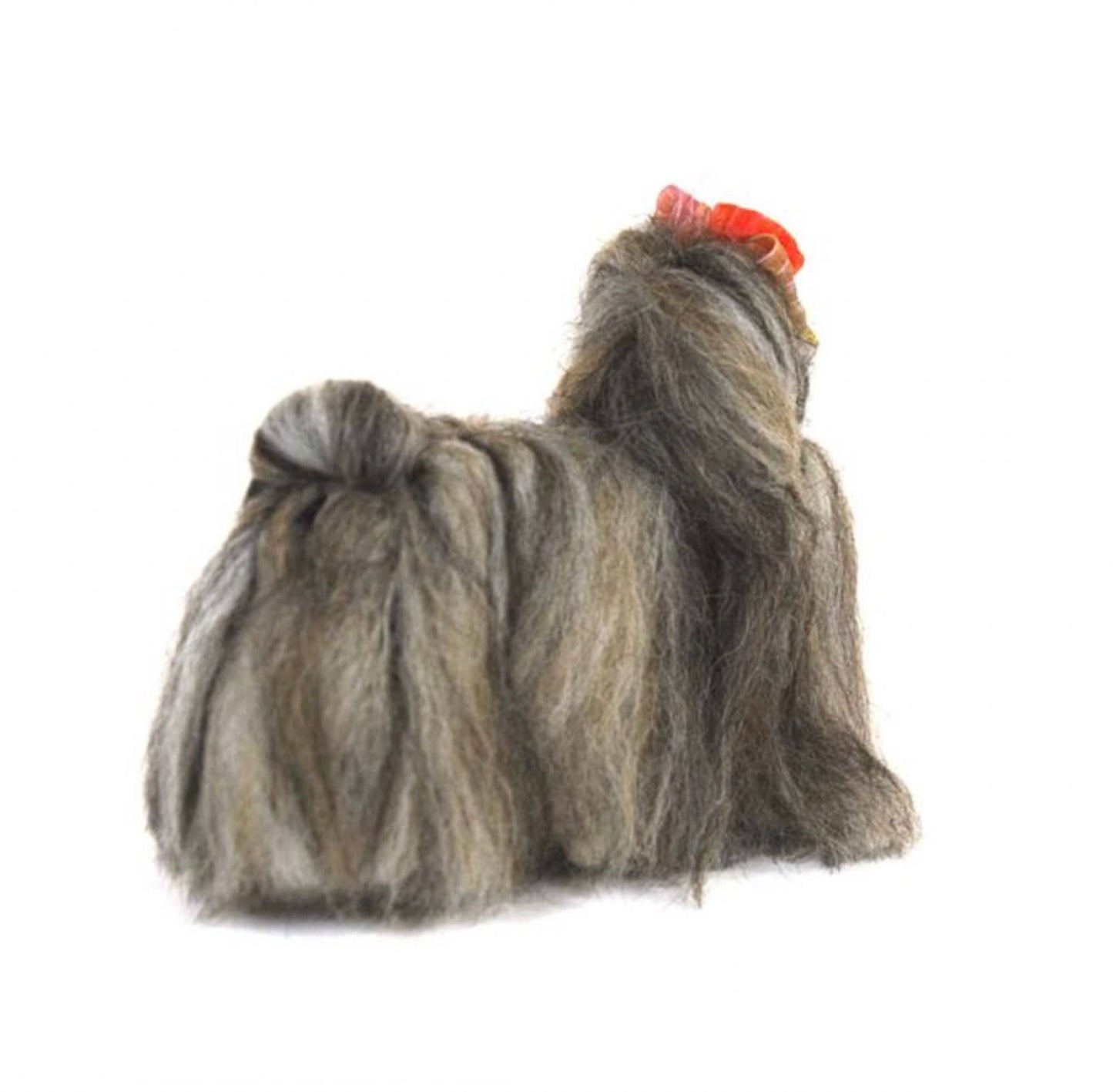 Felted Yorkshire Terrier Dog Sculpture: Alpaca Fiber Decor