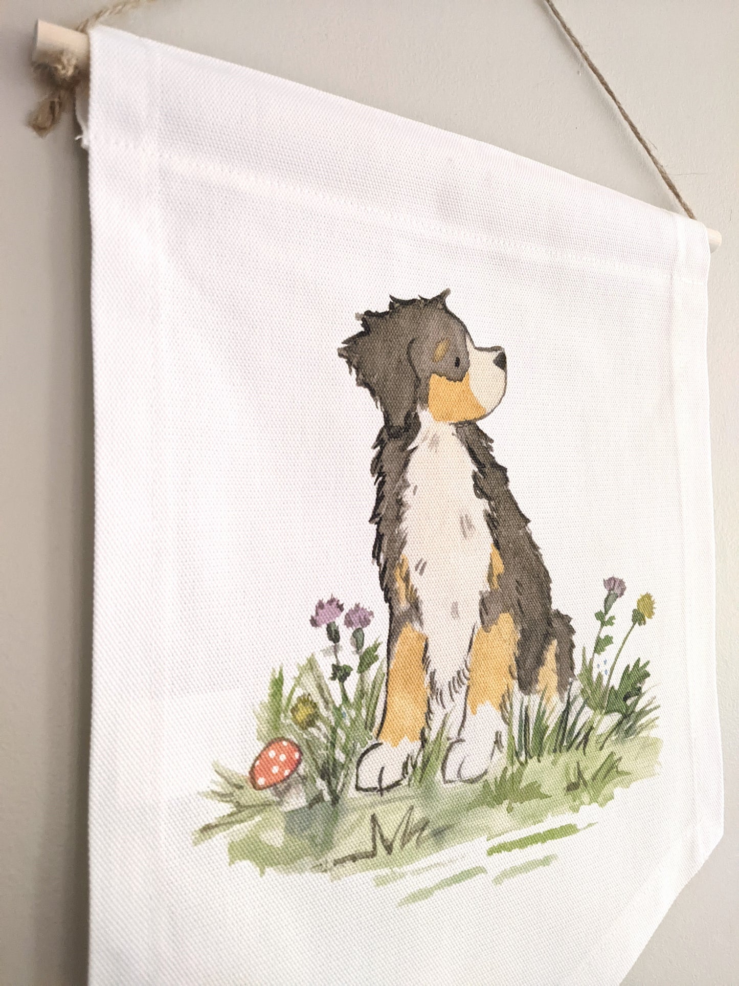 bernese cotton banner nursery wall hanging