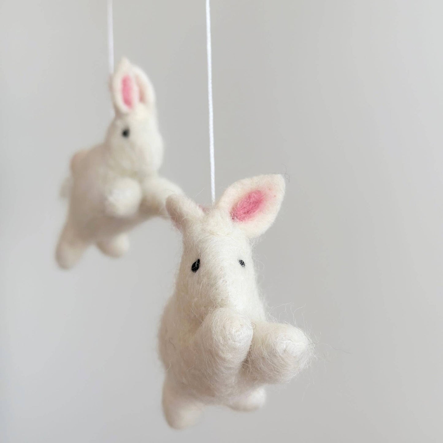 Felt Baby Mobile - Bunnies & Carrots - Jasper and Ruby Art