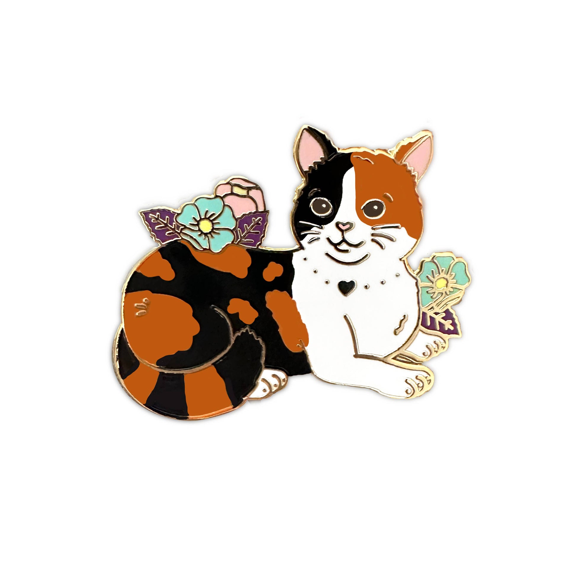 Calico Cat enamel pin