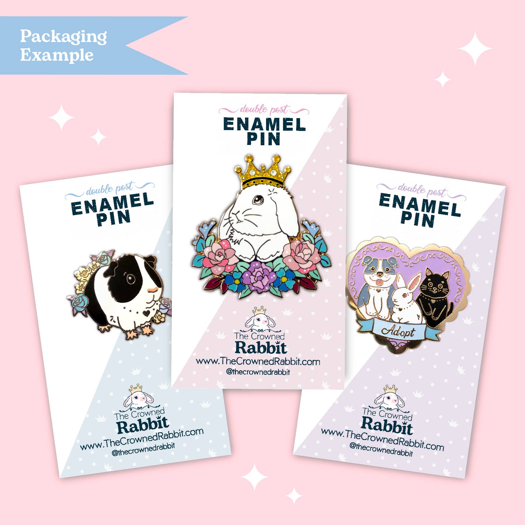 Enamel Pins on Backing Cards