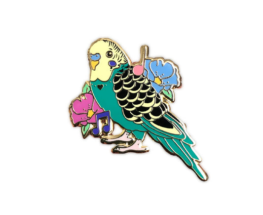 Parakeet Enamel Pin