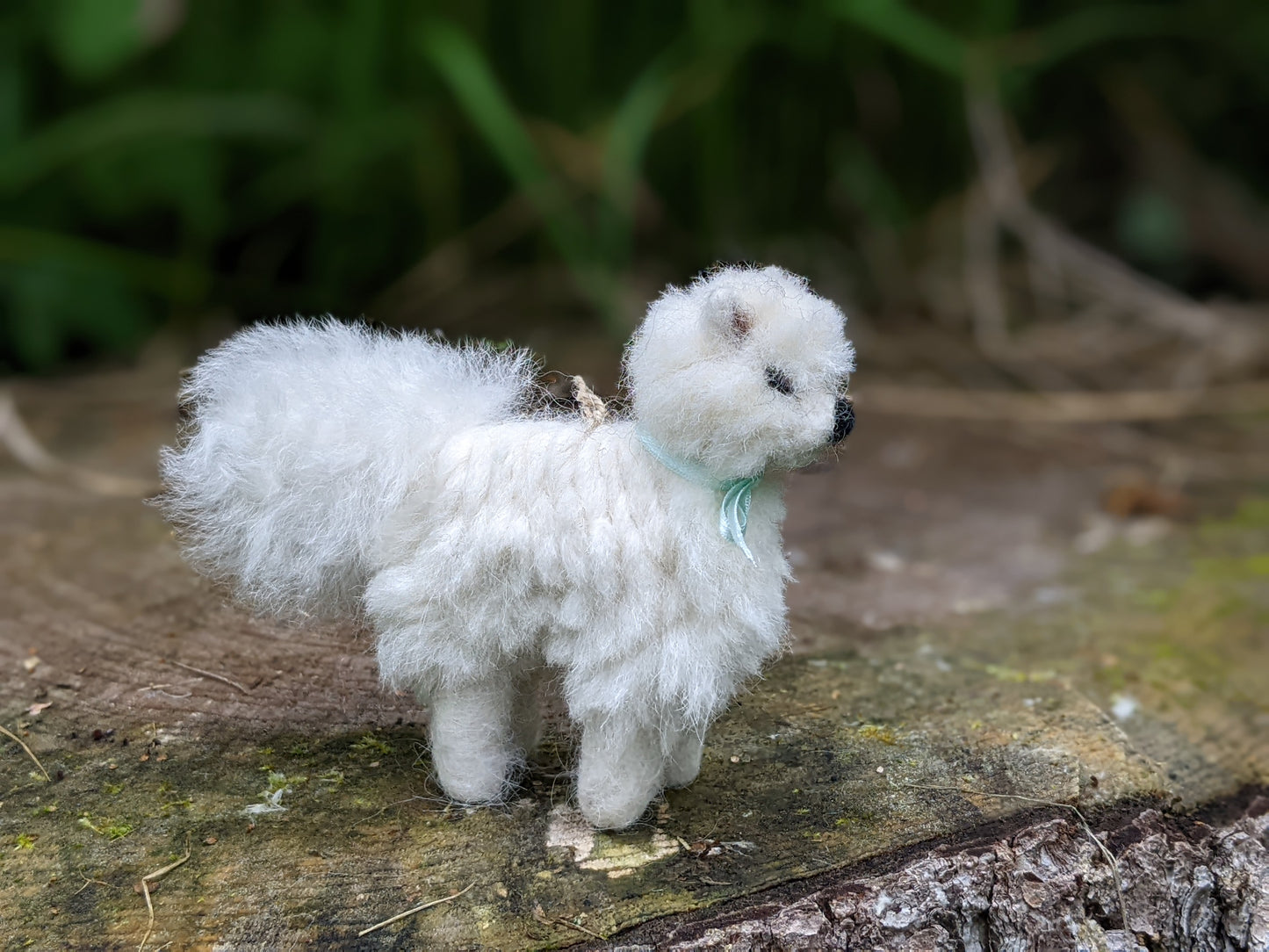 Samoyed wool felted gift for dog lovers jasper and ruby