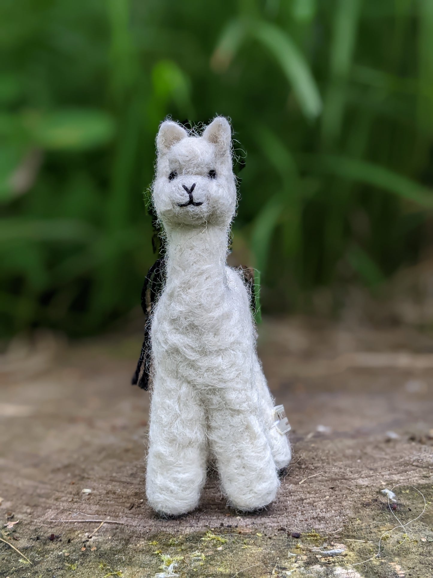 Felted Wool Alpaca Sculpture, Fair Trade Gift for Animal Lovers