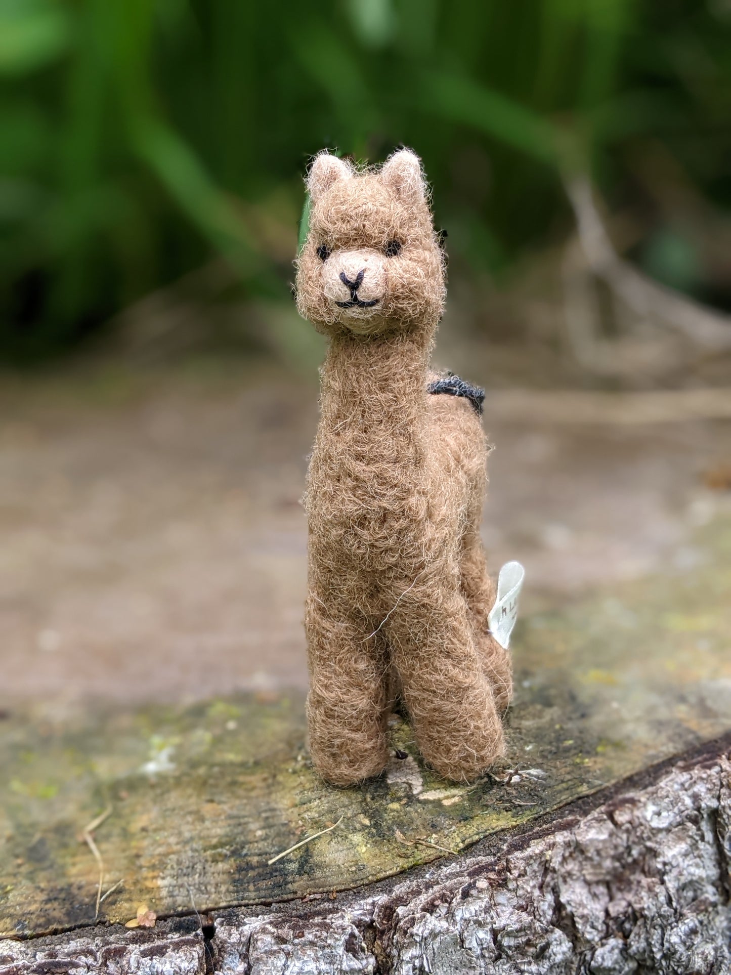 Felted Wool Alpaca Sculpture, Fair Trade Gift for Animal Lovers