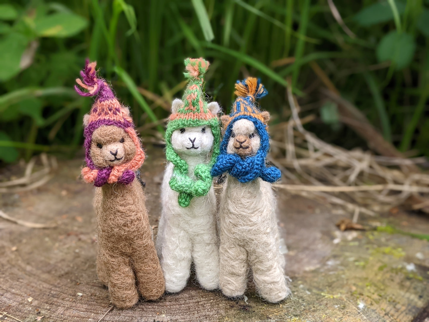 Felted Wool Alpaca Sculpture, Fair Trade Gift for Animal Lovers