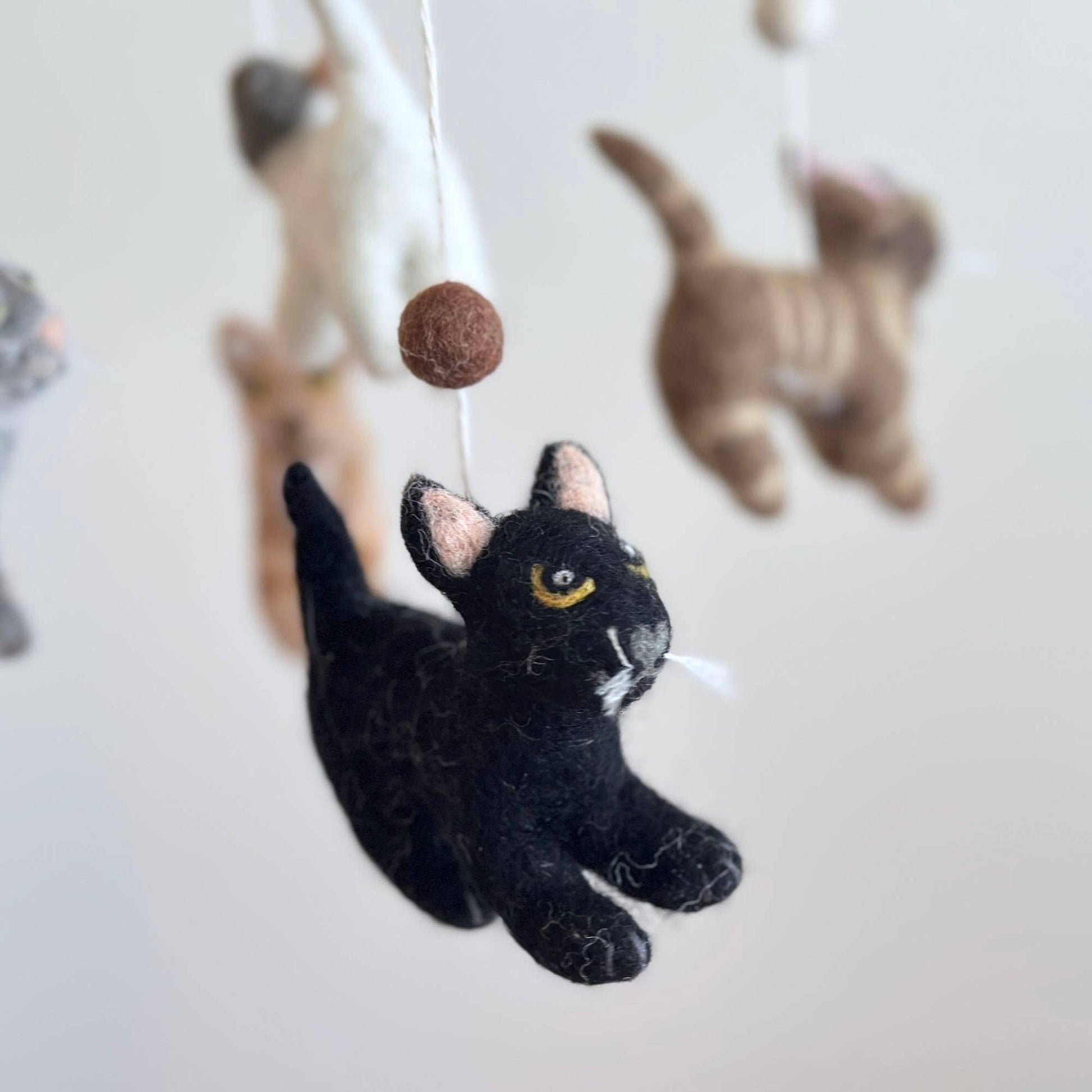 black cat baby mobile